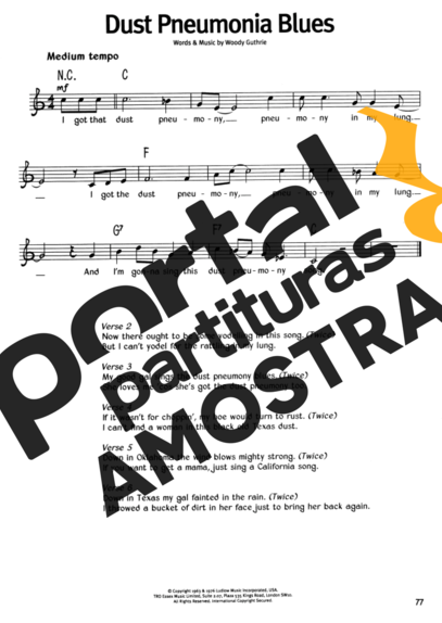 The Real Book Of Blues Dust Pneumonia Blues partitura para Gaita