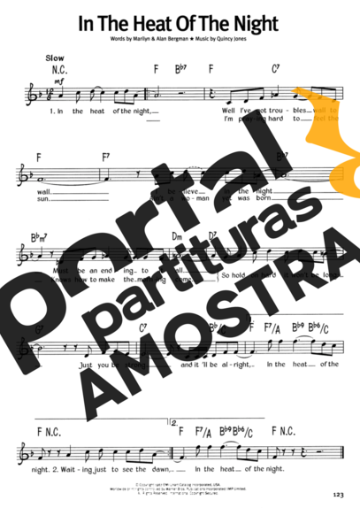 The Real Book Of Blues In The Heat Of The Night partitura para Teclado