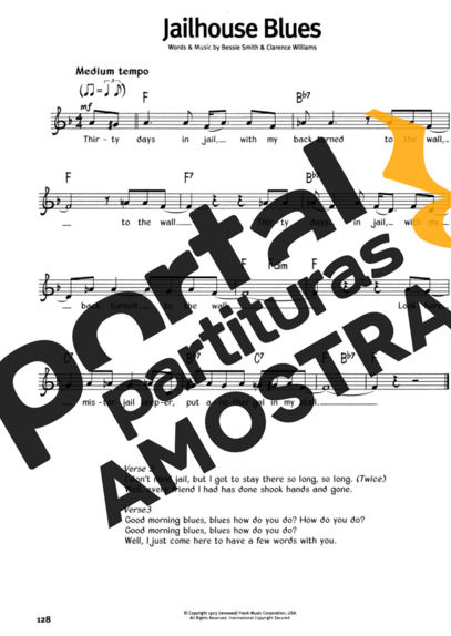 The Real Book Of Blues Jailhouse Blues partitura para Gaita