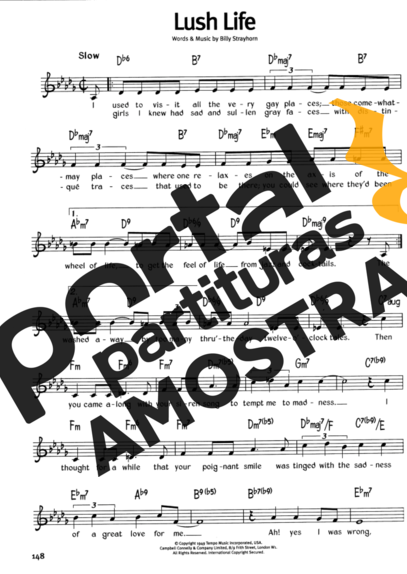 The Real Book Of Blues Lush Life partitura para Gaita