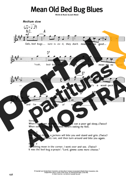 The Real Book Of Blues Mean Old Bed Bug Blues partitura para Gaita