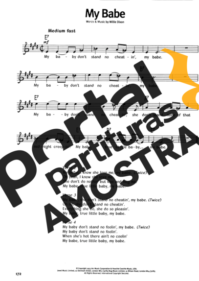 The Real Book Of Blues My Babe partitura para Teclado