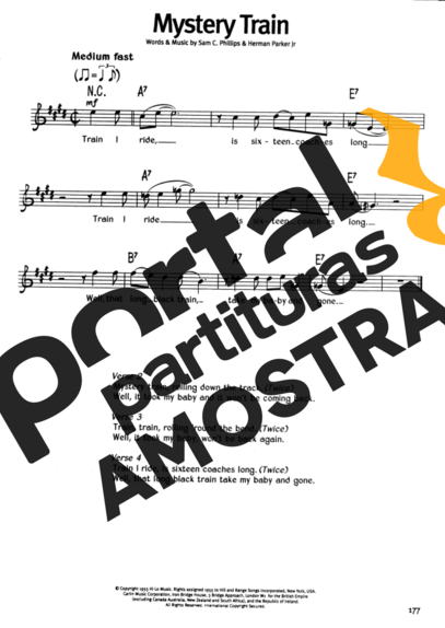 The Real Book Of Blues Mystery Train partitura para Teclado