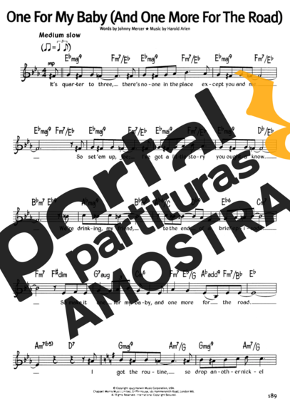 The Real Book Of Blues One For My Baby (And One More For The Road) partitura para Gaita