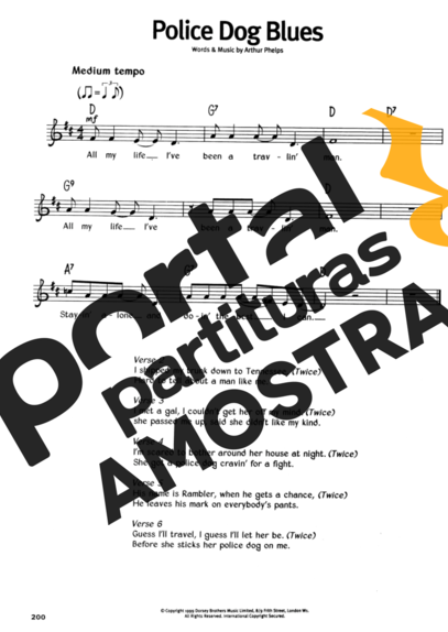 The Real Book Of Blues Police Dog Blues partitura para Gaita