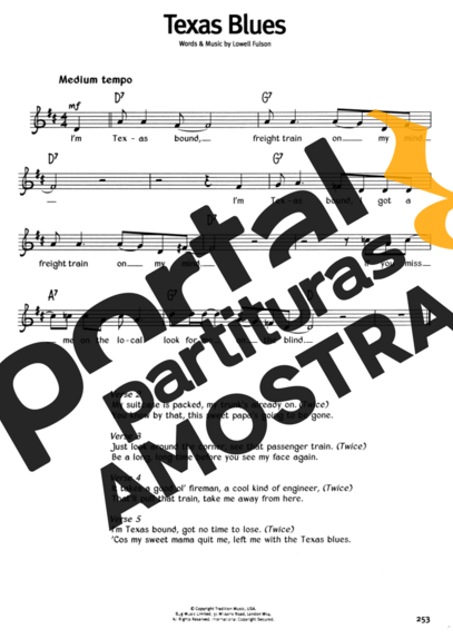 The Real Book Of Blues Texas Blues partitura para Teclado