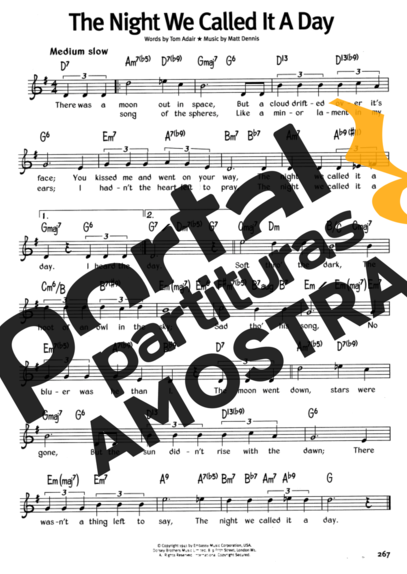 The Real Book Of Blues The Night We Called It A Day partitura para Gaita