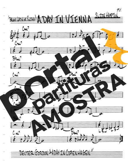 The Real Book of Jazz A Day In Vienna partitura para Clarinete (C)