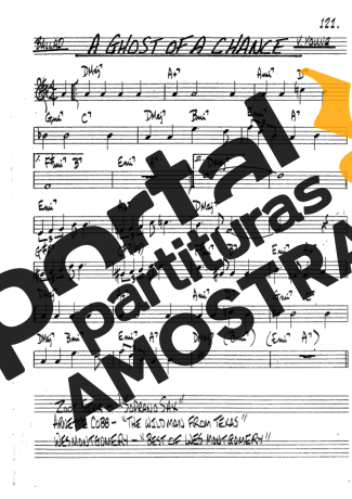 The Real Book of Jazz A Ghost Of A Chance partitura para Clarinete (Bb)