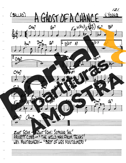 The Real Book of Jazz A Ghost Of A Chance partitura para Clarinete (C)