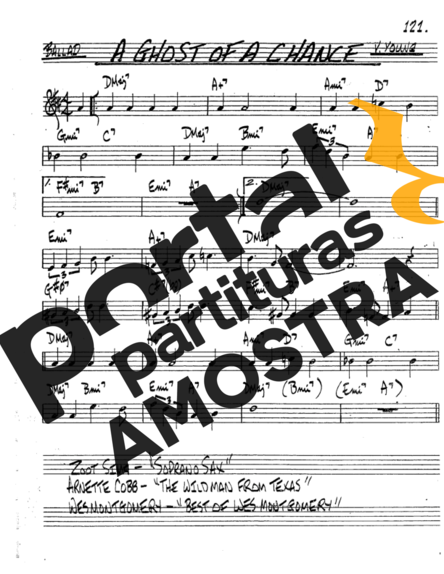 The Real Book of Jazz A Ghost Of A Chance partitura para Saxofone Tenor Soprano (Bb)
