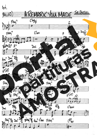The Real Book of Jazz A Remark You Made partitura para Clarinete (Bb)