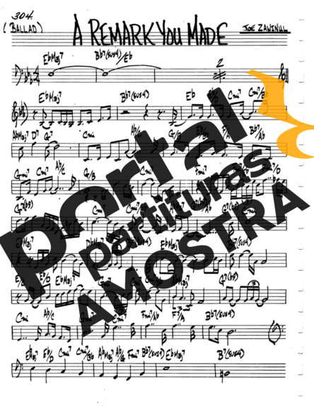 The Real Book of Jazz A Remark You Made partitura para Gaita