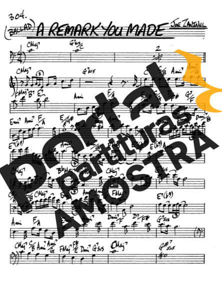 The Real Book of Jazz A Remark You Made partitura para Saxofone Alto (Eb)