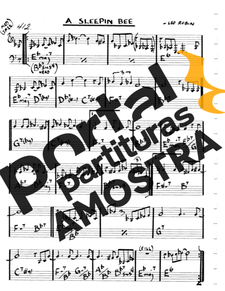 The Real Book of Jazz A Sleepin Bee partitura para Clarinete (C)