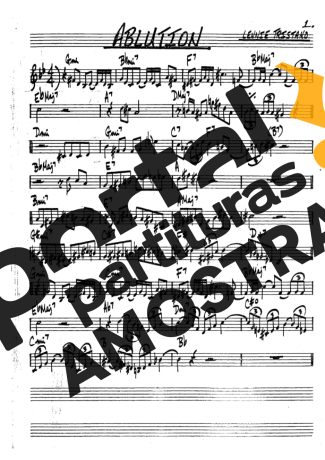 The Real Book of Jazz Ablution partitura para Clarinete (Bb)