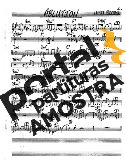 The Real Book of Jazz Ablution partitura para Saxofone Tenor Soprano (Bb)