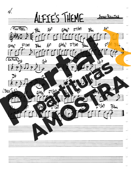 The Real Book of Jazz Alfies Theme partitura para Gaita