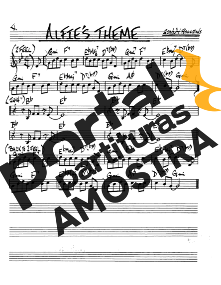 The Real Book of Jazz Alfies Theme partitura para Saxofone Alto (Eb)