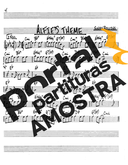 The Real Book of Jazz Alfies Theme partitura para Trompete