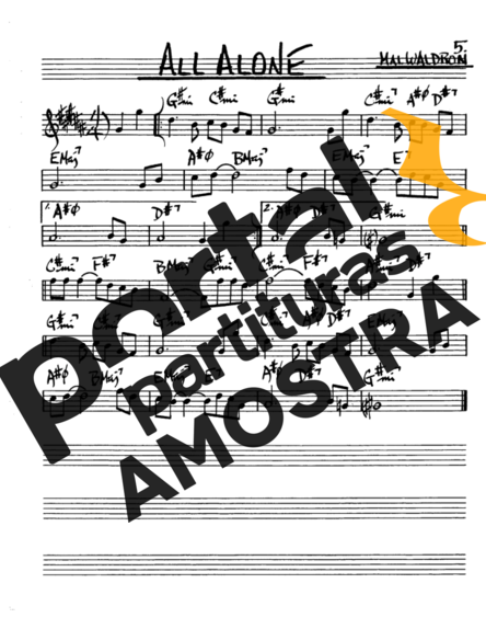 The Real Book of Jazz All Alone partitura para Saxofone Alto (Eb)