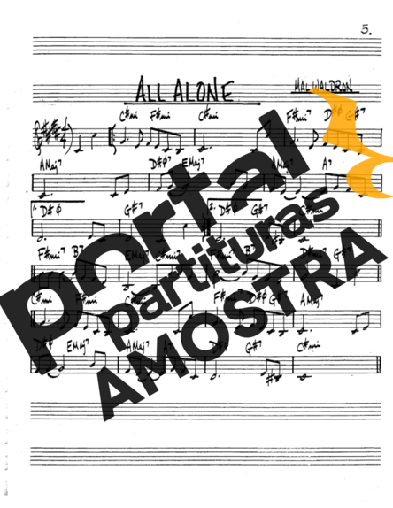 The Real Book of Jazz All Alone partitura para Saxofone Tenor Soprano (Bb)