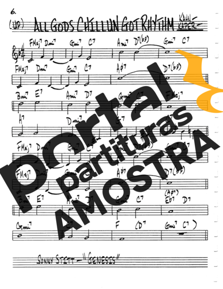 The Real Book of Jazz All Gods Chill Un Got Rhythm partitura para Violino