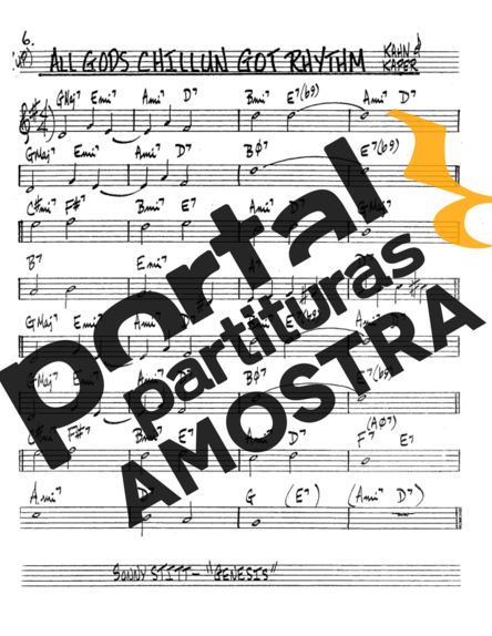 The Real Book of Jazz All Gods Chillin Got Rhythm partitura para Saxofone Tenor Soprano (Bb)