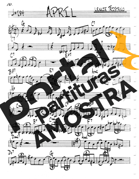 The Real Book of Jazz April partitura para Gaita