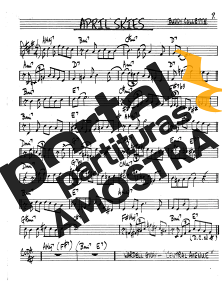 The Real Book of Jazz April Skies partitura para Saxofone Tenor Soprano (Bb)