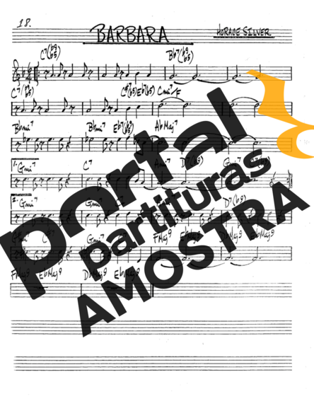 The Real Book of Jazz Barbara partitura para Saxofone Tenor Soprano (Bb)