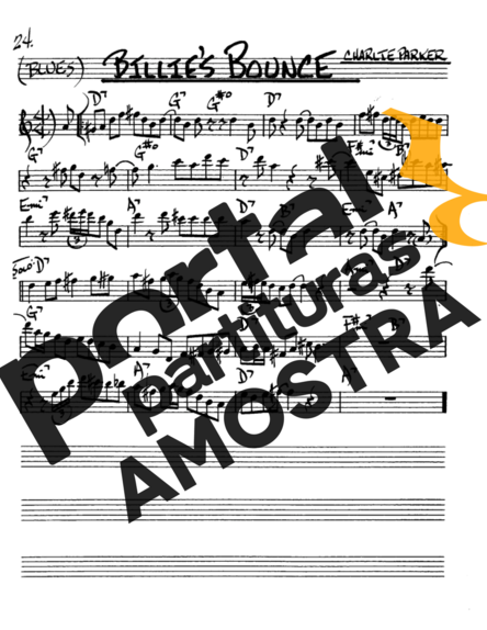 The Real Book of Jazz Billies Bounce partitura para Saxofone Alto (Eb)