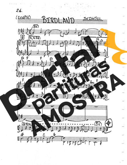 The Real Book of Jazz Birdland partitura para Gaita