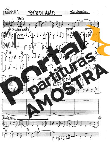 The Real Book of Jazz Birdland partitura para Saxofone Tenor Soprano (Bb)