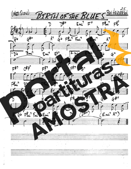 The Real Book of Jazz Birth Of The Blues partitura para Saxofone Tenor Soprano (Bb)