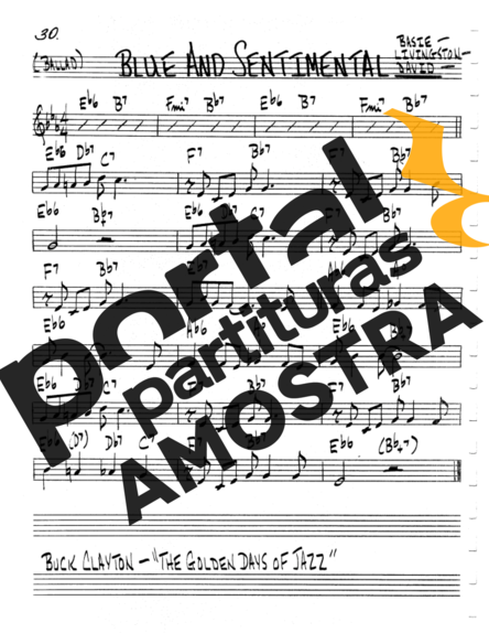 The Real Book of Jazz Blue And Sentimental partitura para Clarinete (C)