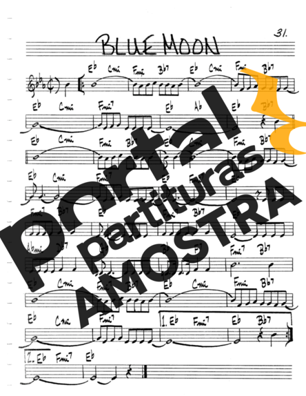 The Real Book of Jazz Blue Moon partitura para Clarinete (C)