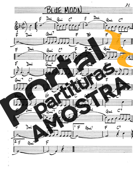The Real Book of Jazz Blue Moon partitura para Trompete