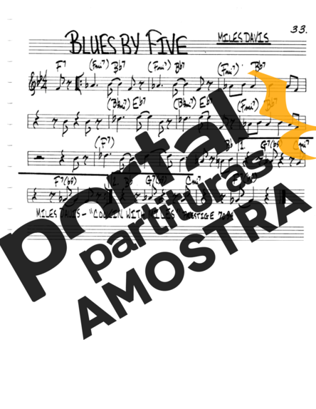 The Real Book of Jazz Blues By Five partitura para Clarinete (C)