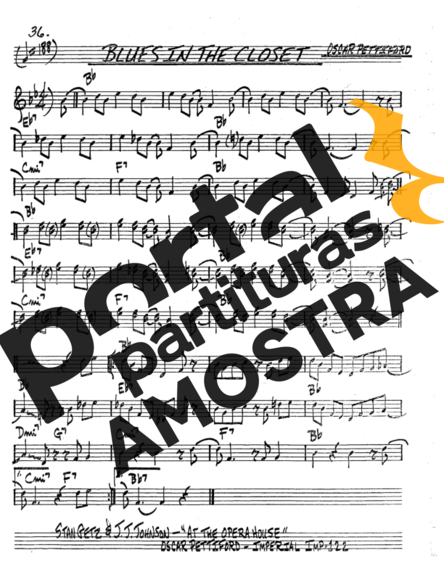 The Real Book of Jazz Blues In The Closet partitura para Saxofone Tenor Soprano (Bb)
