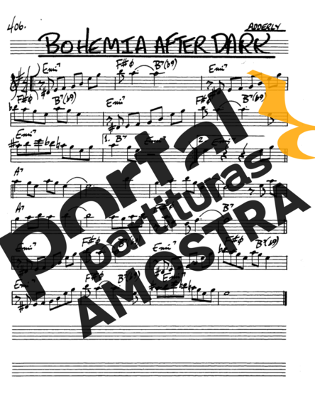 The Real Book of Jazz Bohemian After Dark partitura para Saxofone Alto (Eb)