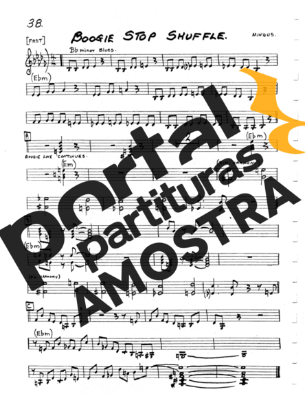 The Real Book of Jazz Boogie Stop Shuffle partitura para Clarinete (C)