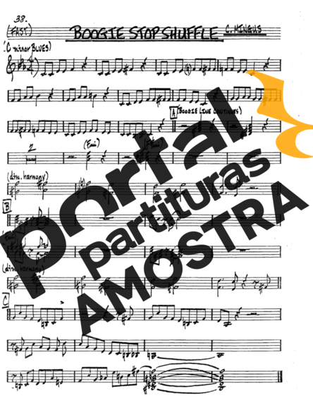 The Real Book of Jazz Boogie Stop Shuffle partitura para Saxofone Tenor Soprano (Bb)