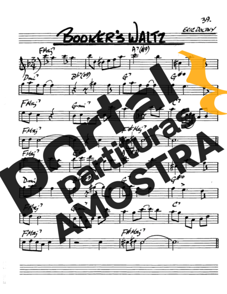 The Real Book of Jazz Bookers Waltz partitura para Saxofone Alto (Eb)