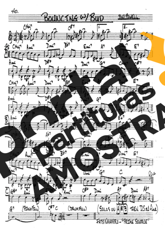 The Real Book of Jazz Bouncing With Bud partitura para Clarinete (Bb)