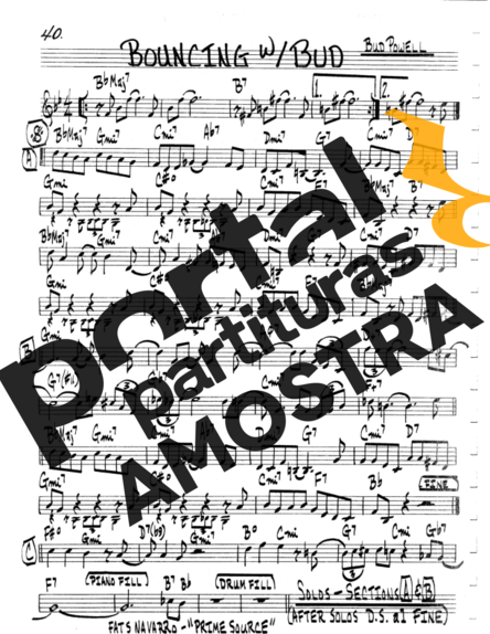 The Real Book of Jazz Bouncing With Bud partitura para Clarinete (C)