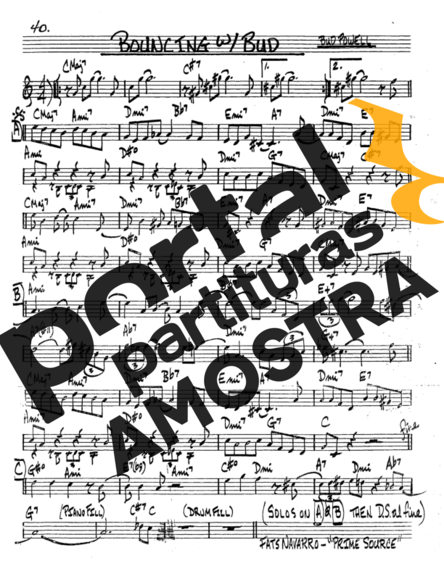 The Real Book of Jazz Bouncing With Bud partitura para Saxofone Tenor Soprano (Bb)