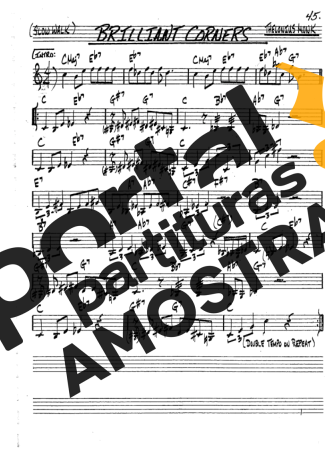 The Real Book of Jazz Brilliant Corners partitura para Clarinete (Bb)