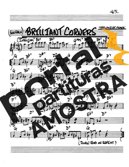 The Real Book of Jazz Brilliant Corners partitura para Saxofone Alto (Eb)