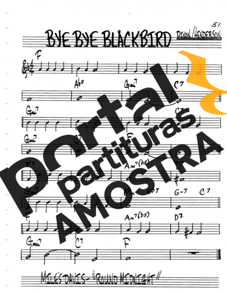 The Real Book of Jazz Bye Bye Blackbird partitura para Clarinete (C)